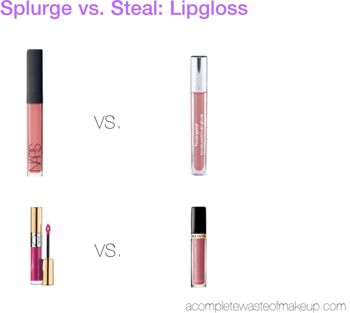 splurge vs. steal lipgloss